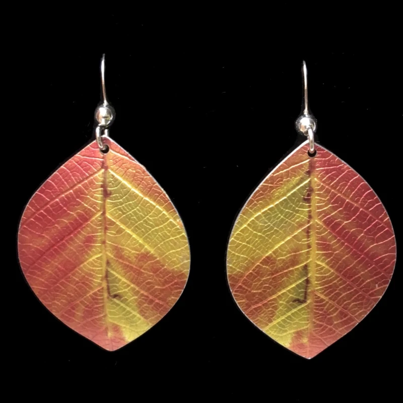 Leaf miner earrings