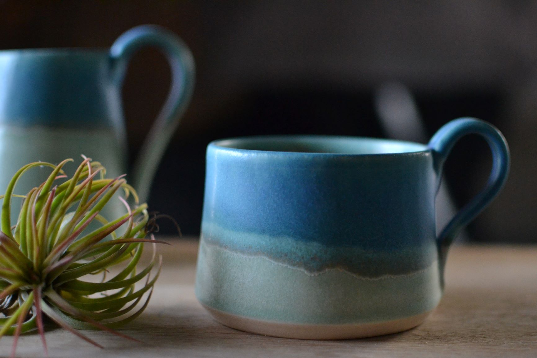 Ceramic handmade Cup - Glazed in turquoise and green by Lorna Gilbert ...