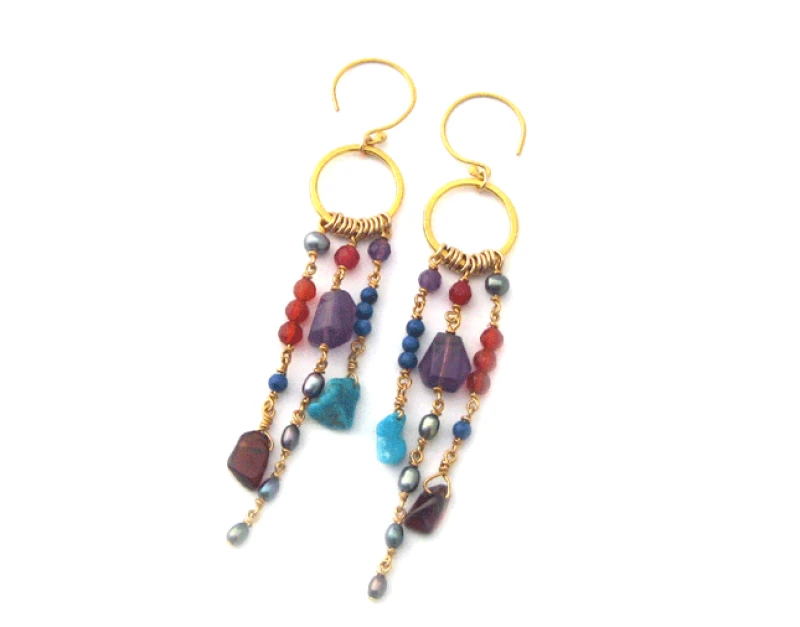 Earth Treasure earrings. Twilight.