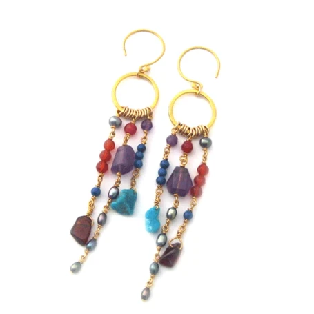 Earth Treasure earrings. Twilight.