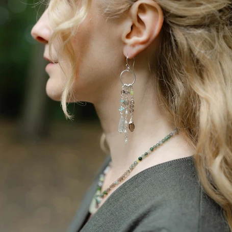 Earth Treasure earrings, Dawn