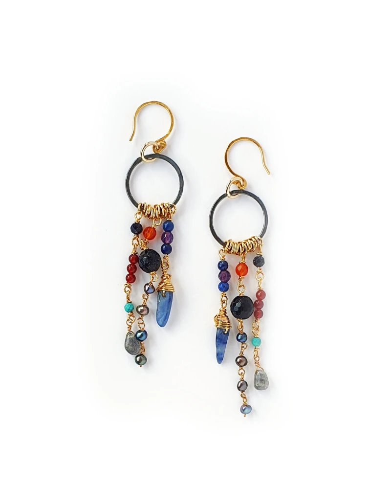 Earth Treasure earrings. Twilight