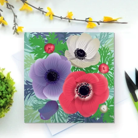 Spring Floral - Anemones Card