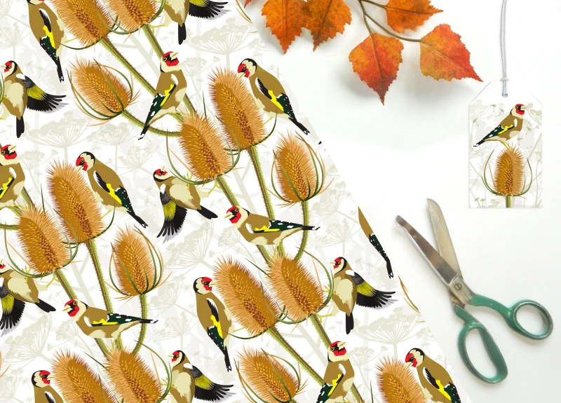British Birds - Goldfinch Gift Wrap