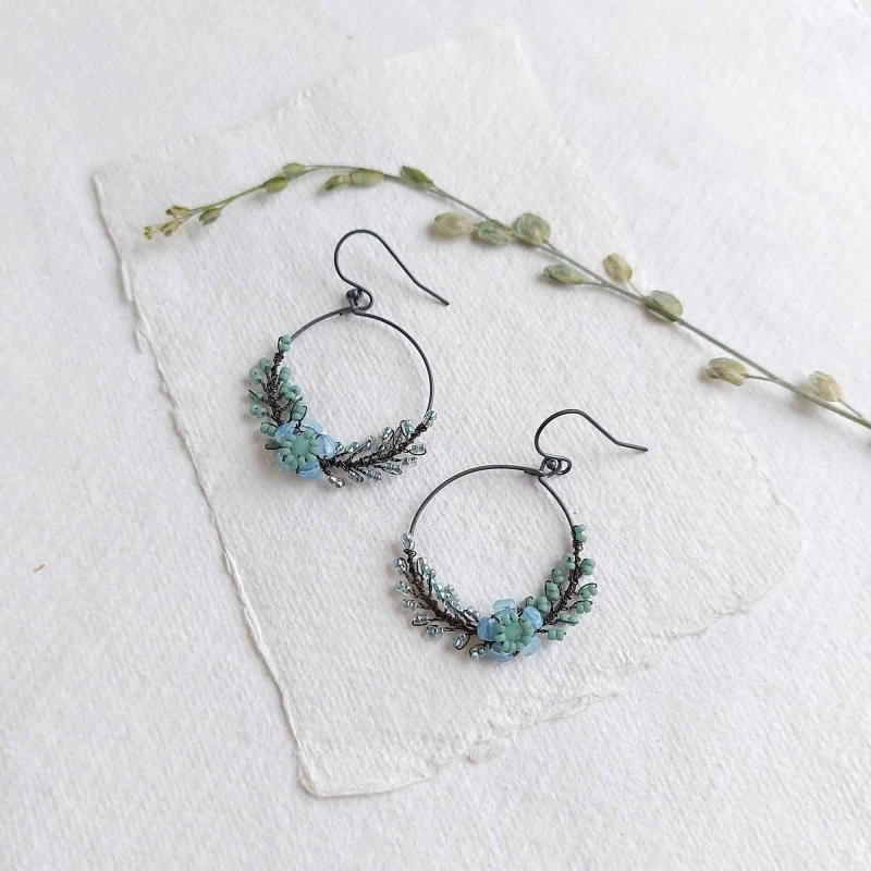 Small Garland Earrings by Judith Brown