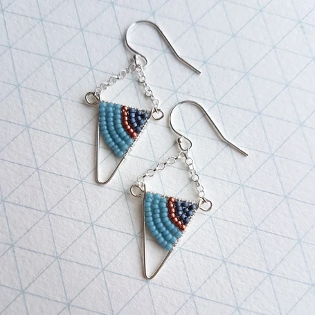 Art deco triangle earrings by Judith Brown
