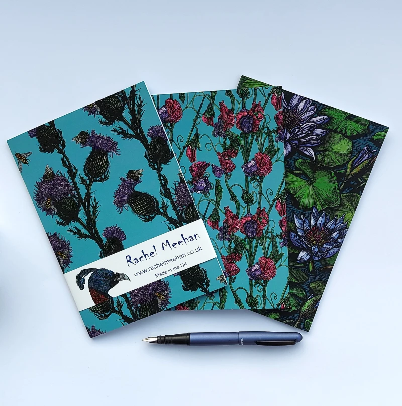 Set of Floral Notebooks A5