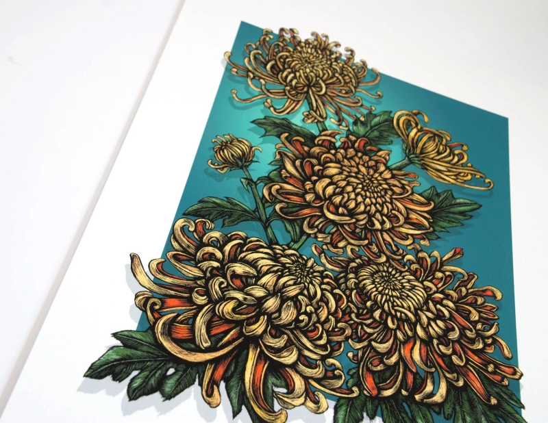 Chrysanthemums Giclee print