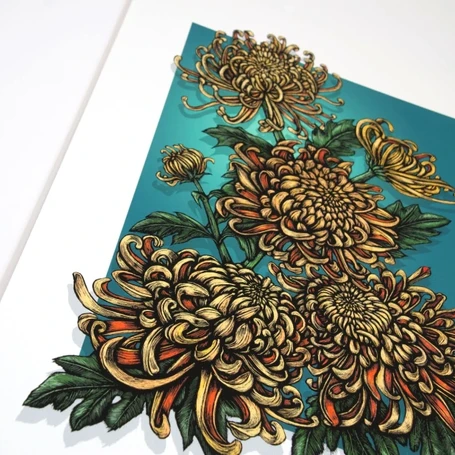Chrysanthemums Giclee print