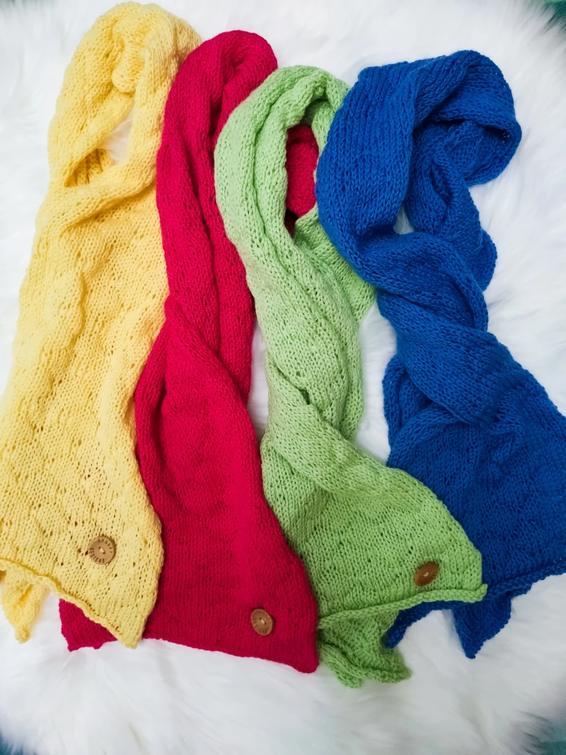 Reversible Merino Scarf - 4 colour choices