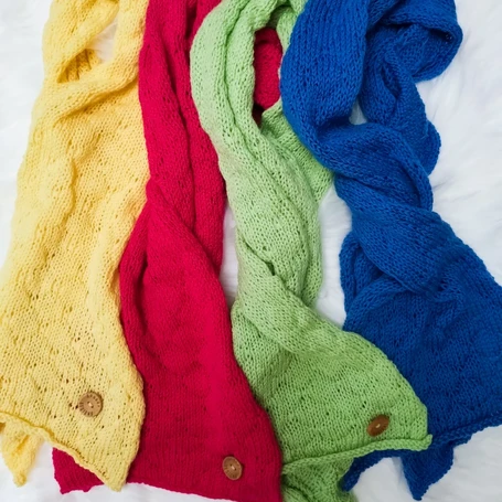 Reversible Merino Scarf - 4 colour choices