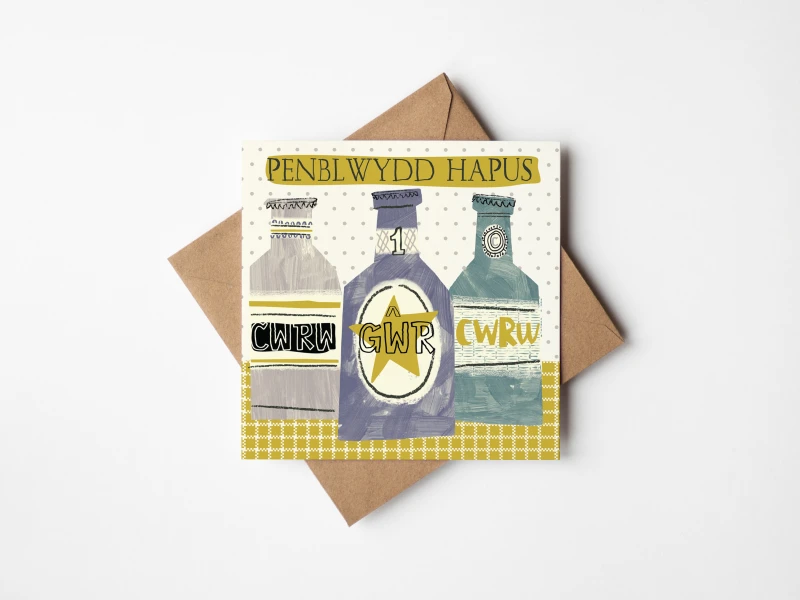 Penblwydd Hapus Gwr/ Happy Birthday Husband card