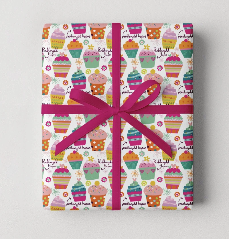 Cupcake Penblwydd Hapus