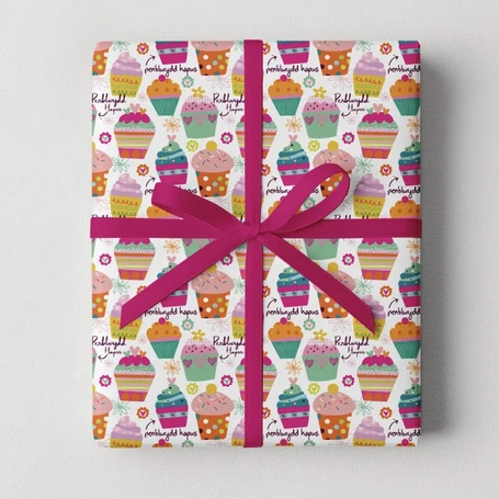 Cupcake Penblwydd Hapus