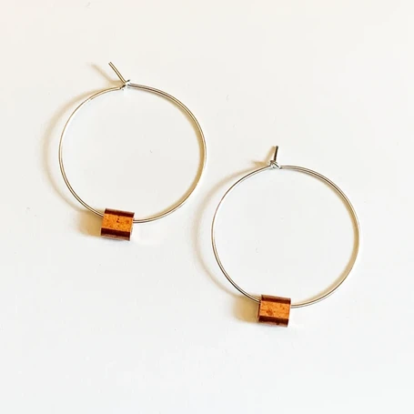 Marina Cooper & Sterling Silver Hoops
