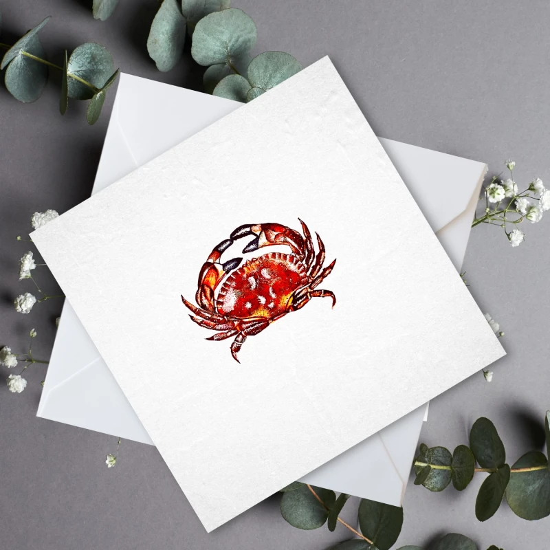 Crab Watercolour Greeting Card