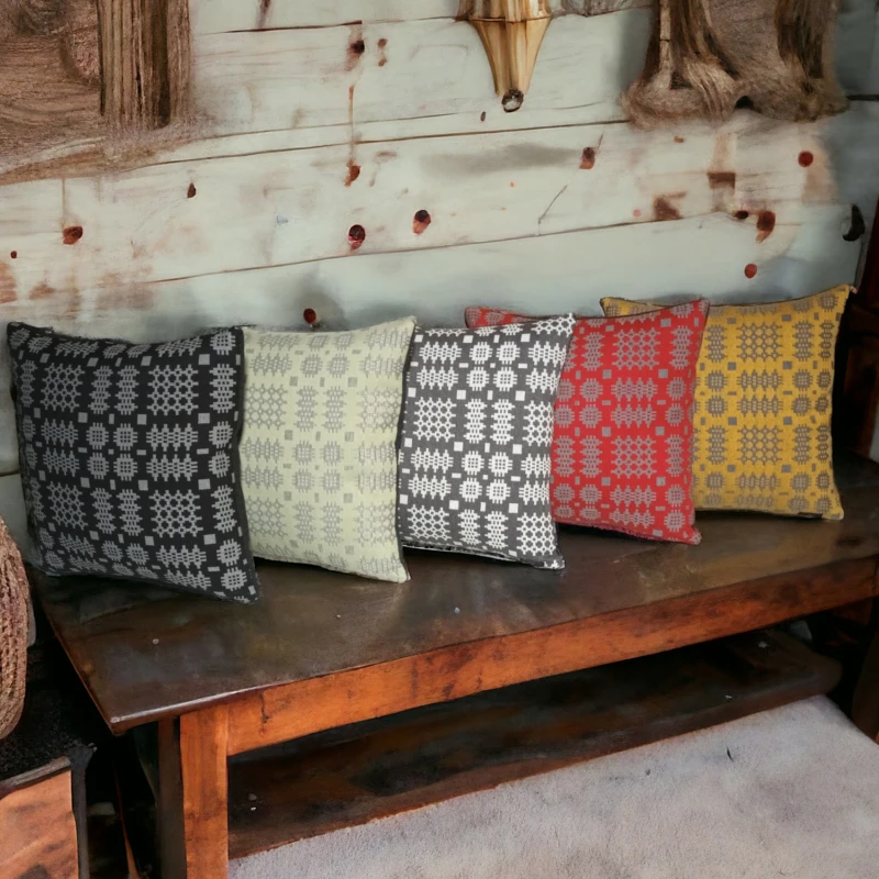 Welsh tapestry blanket design cushions