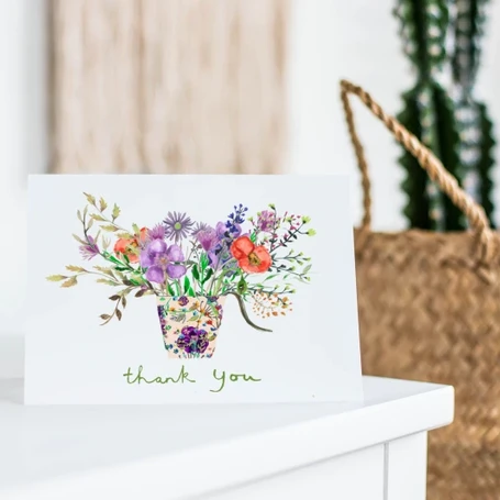 Joyful Flowers collection Thank you card