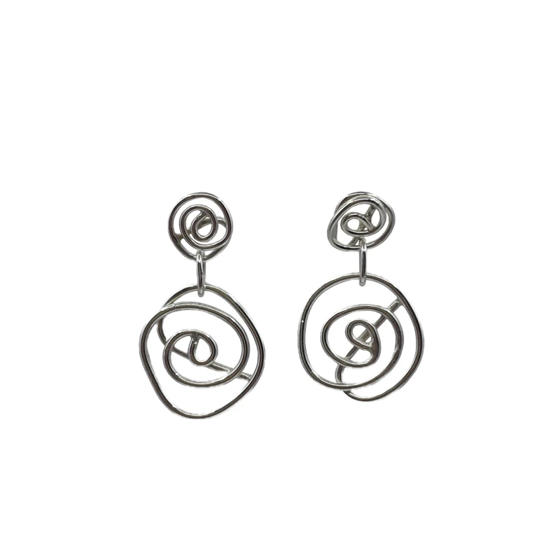 Rose drop earrings