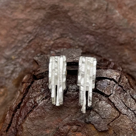 Strata long stud earrings