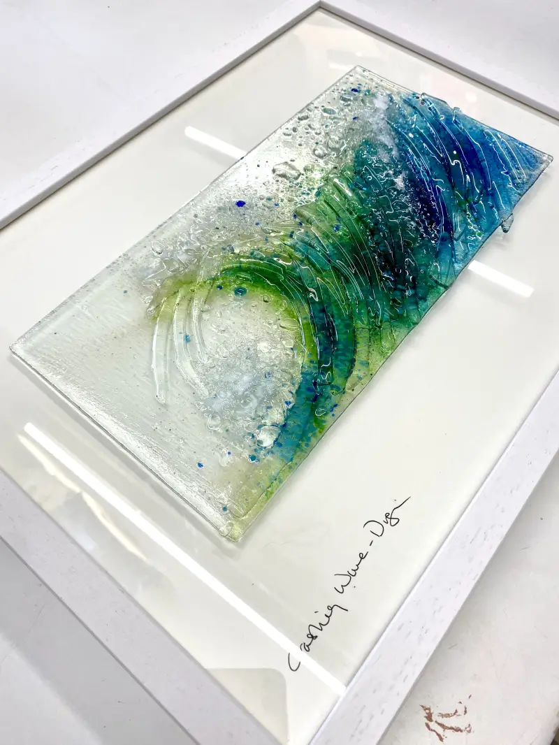 Crashing Wave fused glass