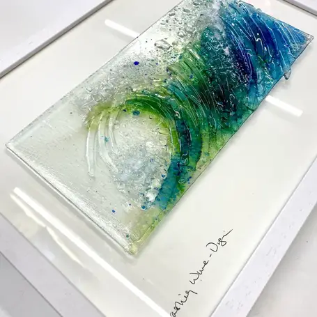 Crashing Wave fused glass