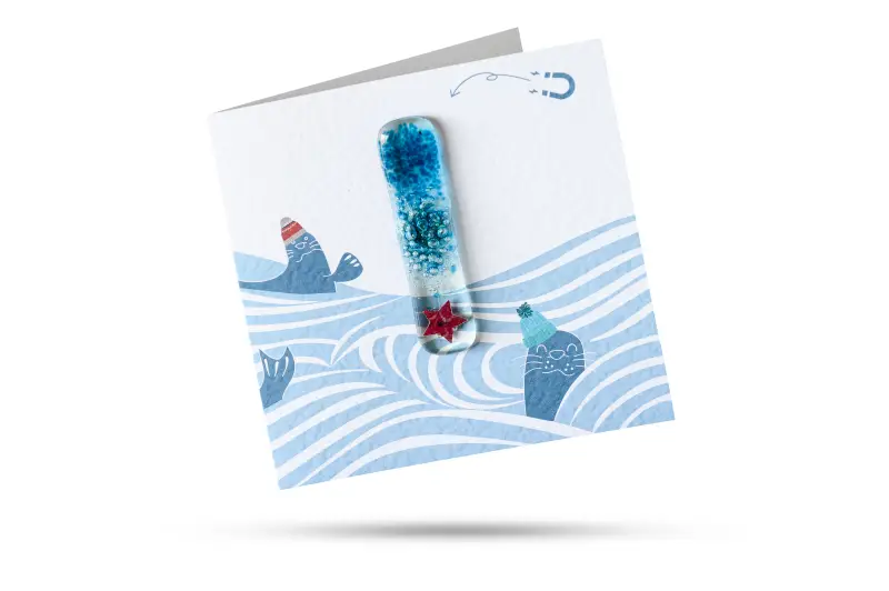 Fused Glass Magnet Card Seal