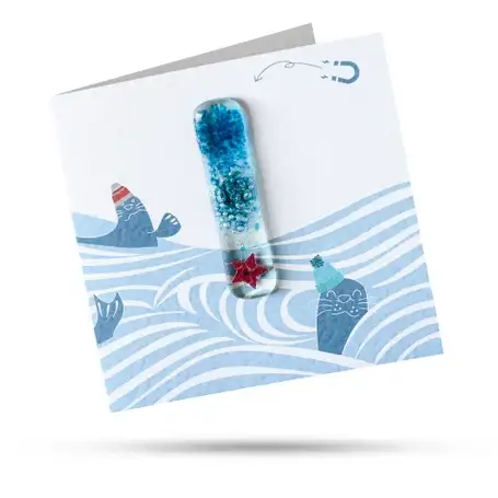 Fused Glass Magnet Card Seal