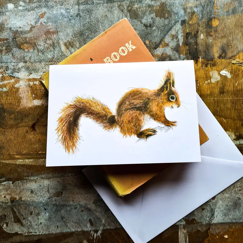 Sebby Squirrel - blank card HLA16