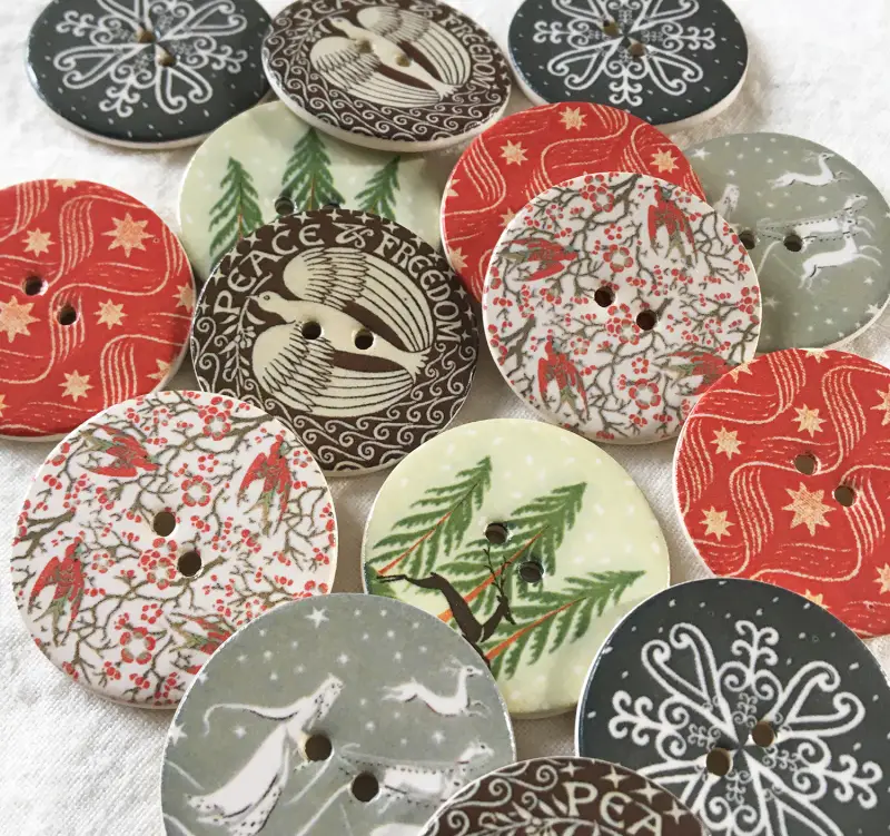 Christmas Buttons - Warner Textile Archive Range