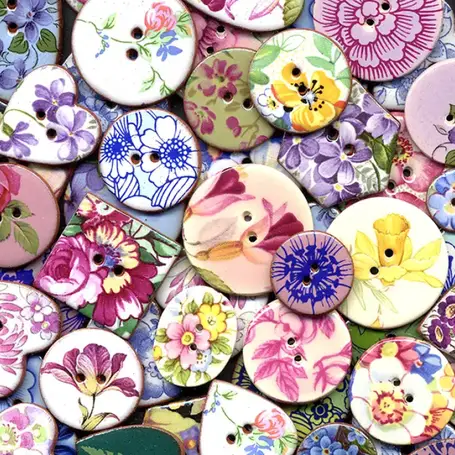 Ceramic Buttons - Floral Range