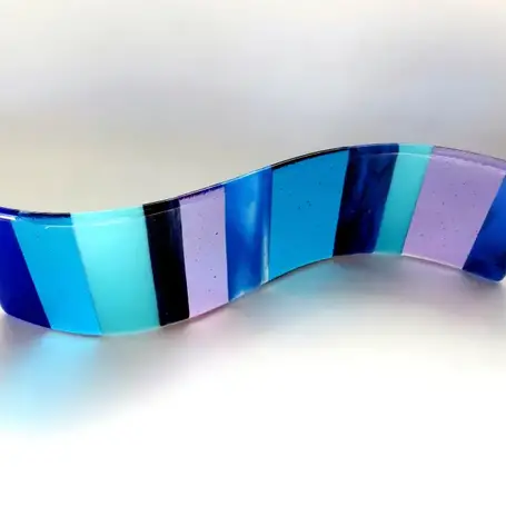 Large Riva fused glass wave