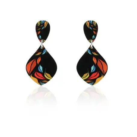 Seasons Orange Earrings