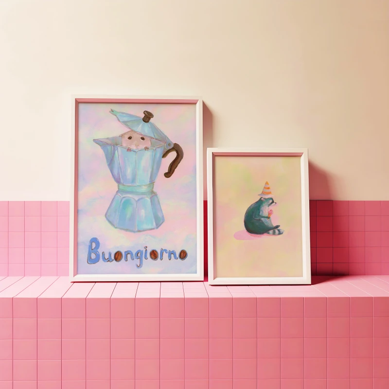 A-size art prints with frames
