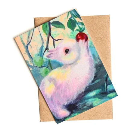 Cherish tomato - Cute bunny card