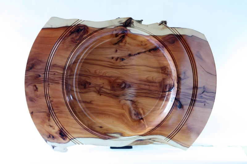 Large platter with natural edge