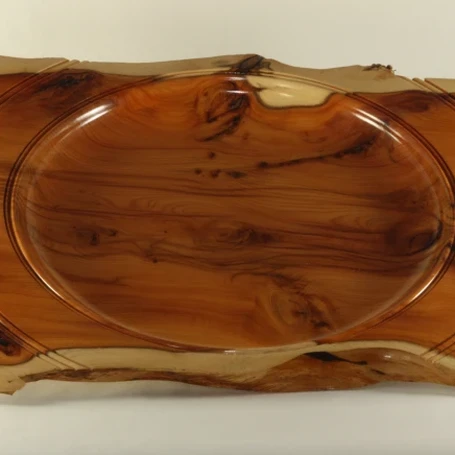 Natural edge platter from Yew