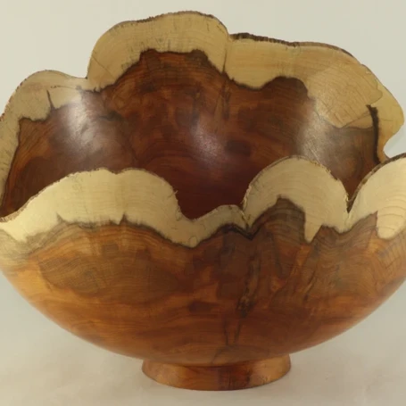 Wet turned natural edge deep bowl One Off