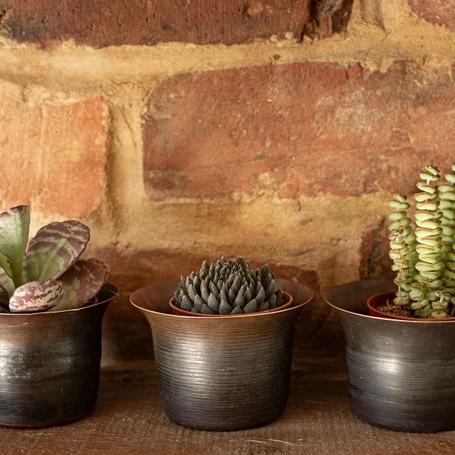 Set of three Blackened Copper Popts