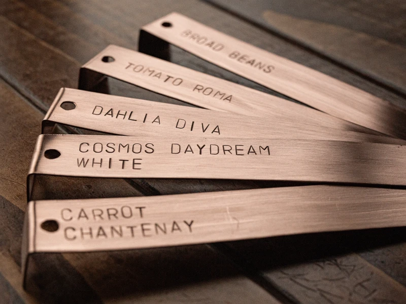 Handmade Copper Plant Labels