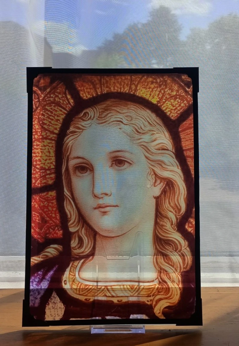 Orange Angel Stained Glass Effect Panel