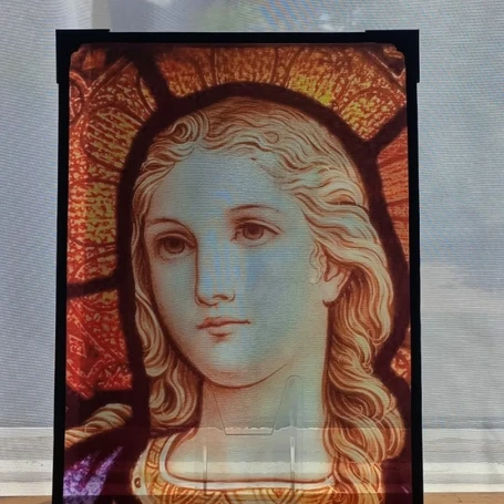 Orange Angel Stained Glass Effect Panel