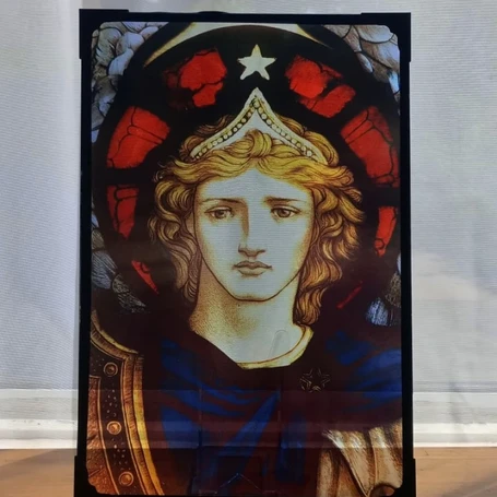 St Michael Stained Glass Effect Panel