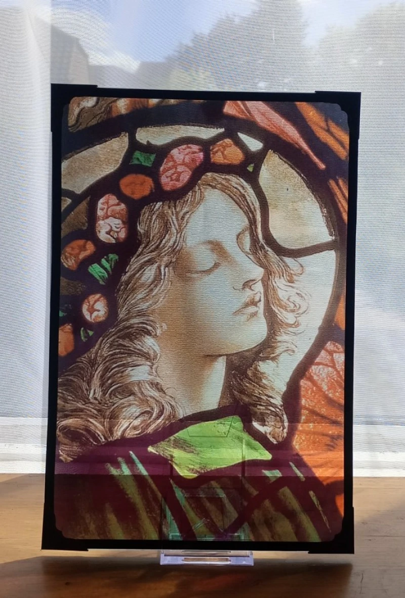 Serene Angel Stained Glass Effect Panel