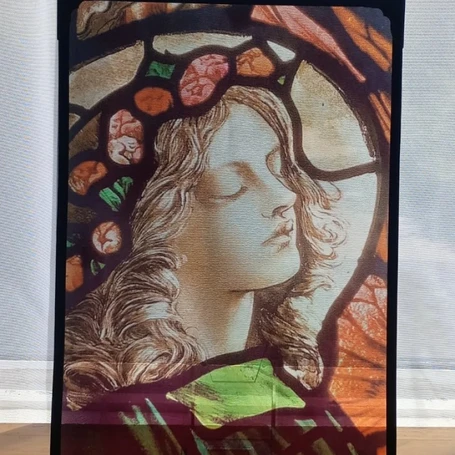 Serene Angel Stained Glass Effect Panel