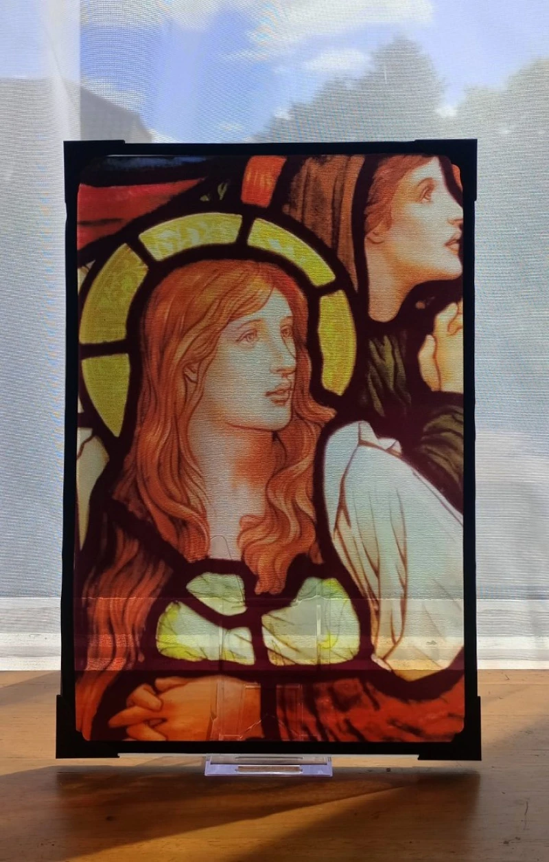 Mary Magdalene Stained Glass Effect Panel