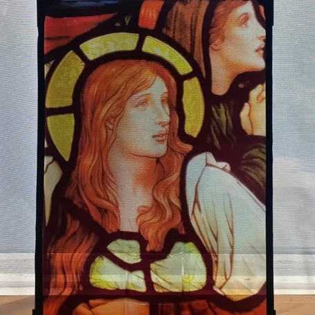 Mary Magdalene Stained Glass Effect Panel