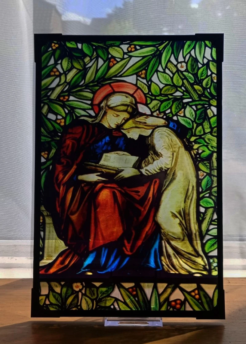 St Anne & The Virgin Stained Glass Effect Panel