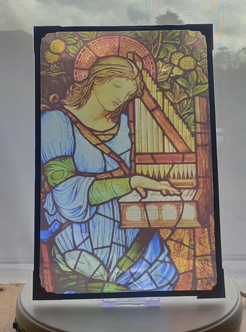 St Cecilia Stained Glass Effect Panel