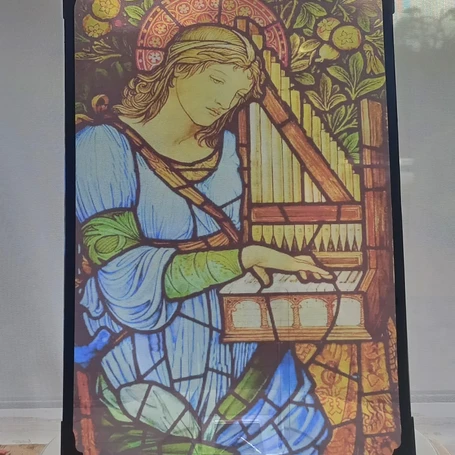 St Cecilia Stained Glass Effect Panel